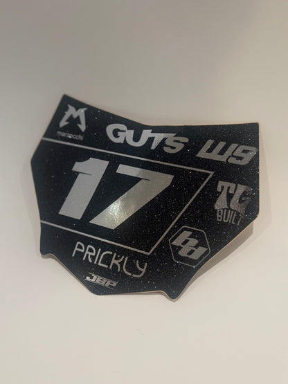 Predesigned Motocuts Plate Decal