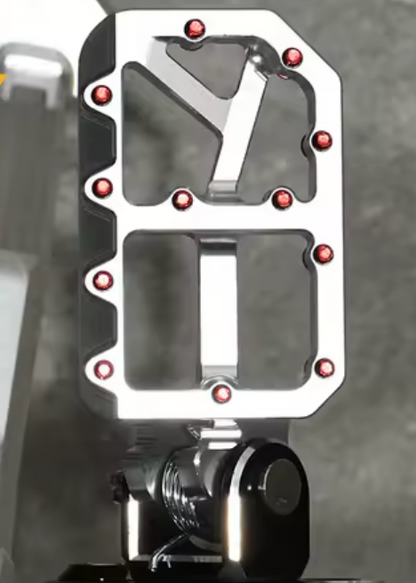 Chrome upgraded wide foot pegs